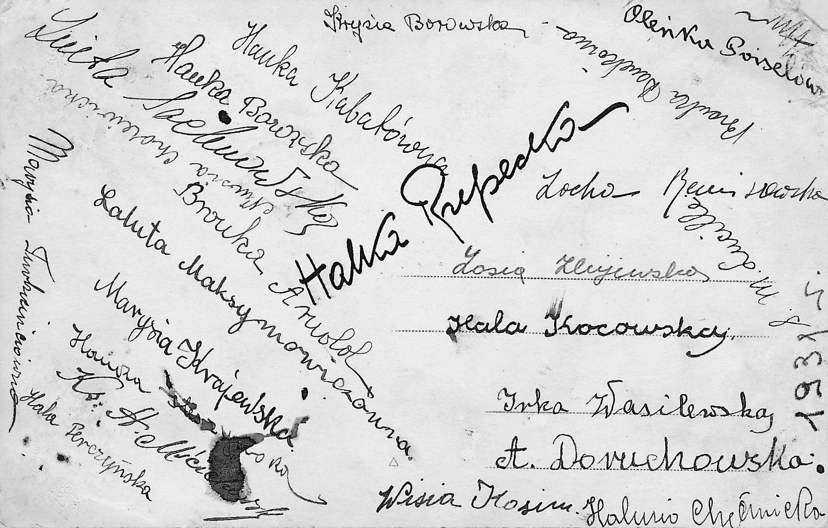 Signatures on flip side of the above photo