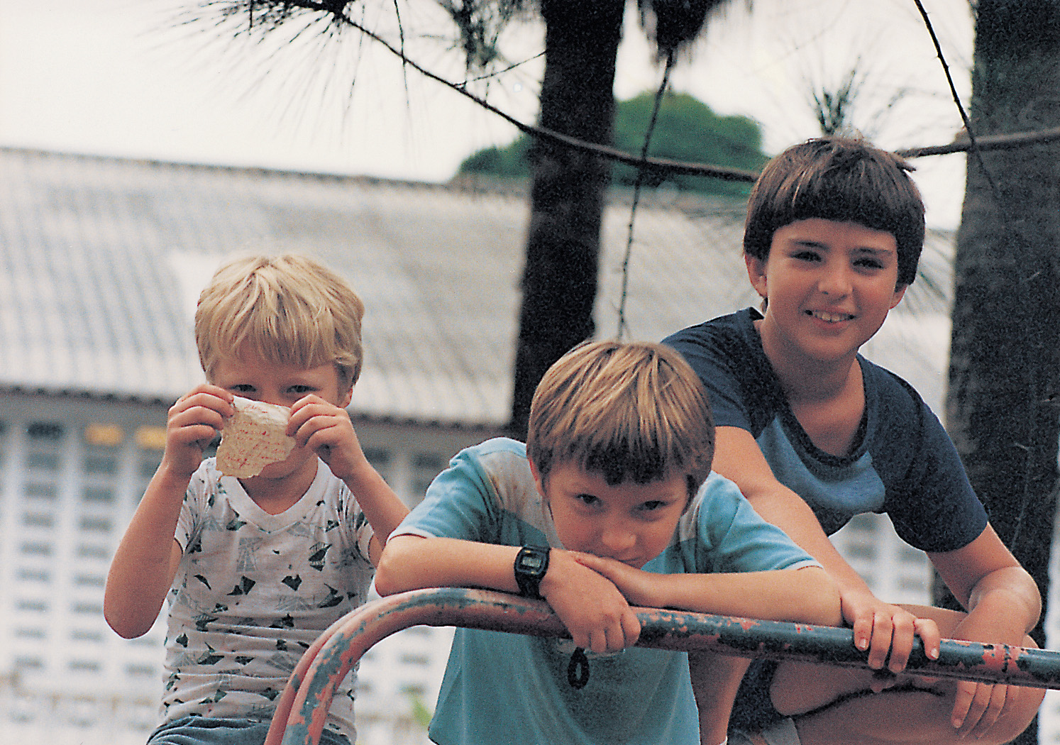 Wanda’s sons: Grzegorz, Radek, and Krzysztof, Kinshasa 1986