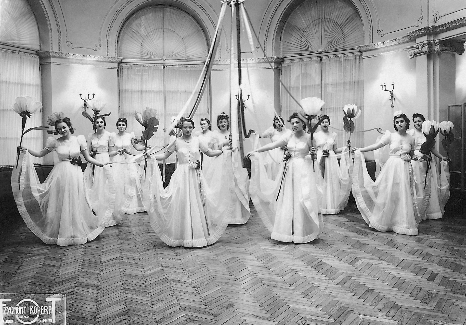 author first from the left, dance during a charitable ball, Hotel Europejski, Warsaw (May 1939)