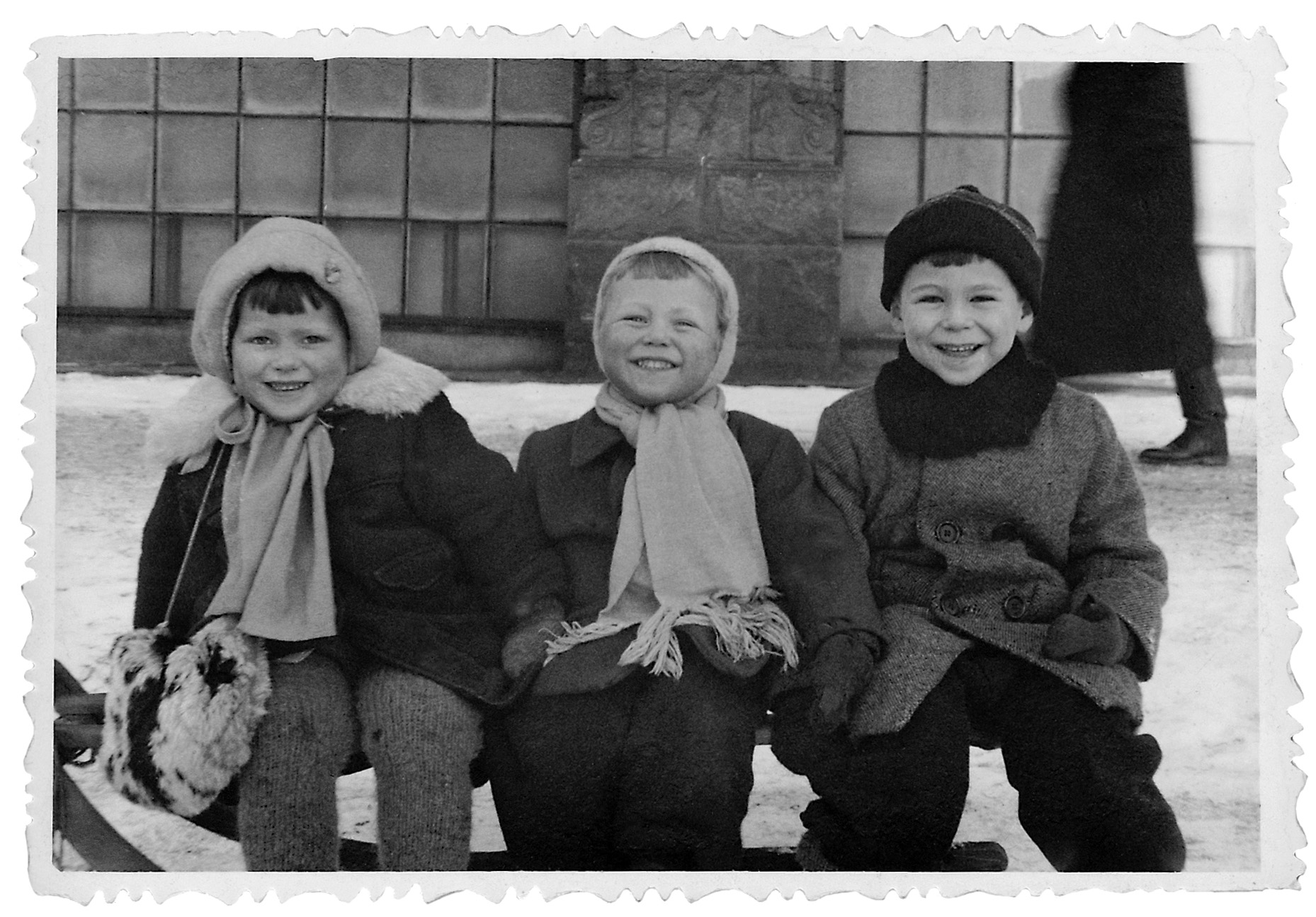 author’s children, from the left: Wanda, Janusz, Jacek, Olsztyn (1953)