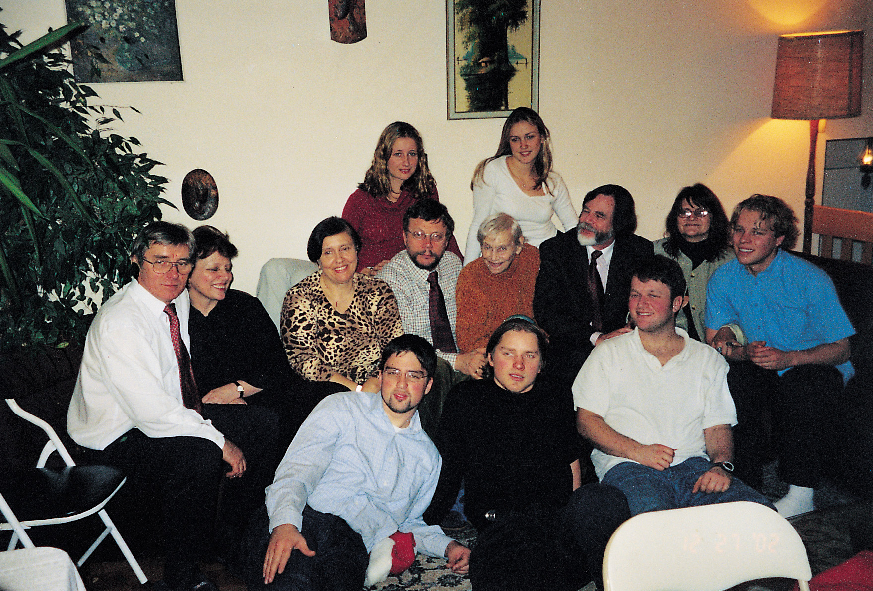 the author with her children, their spouses, and grandchildren, Montreal (2002)