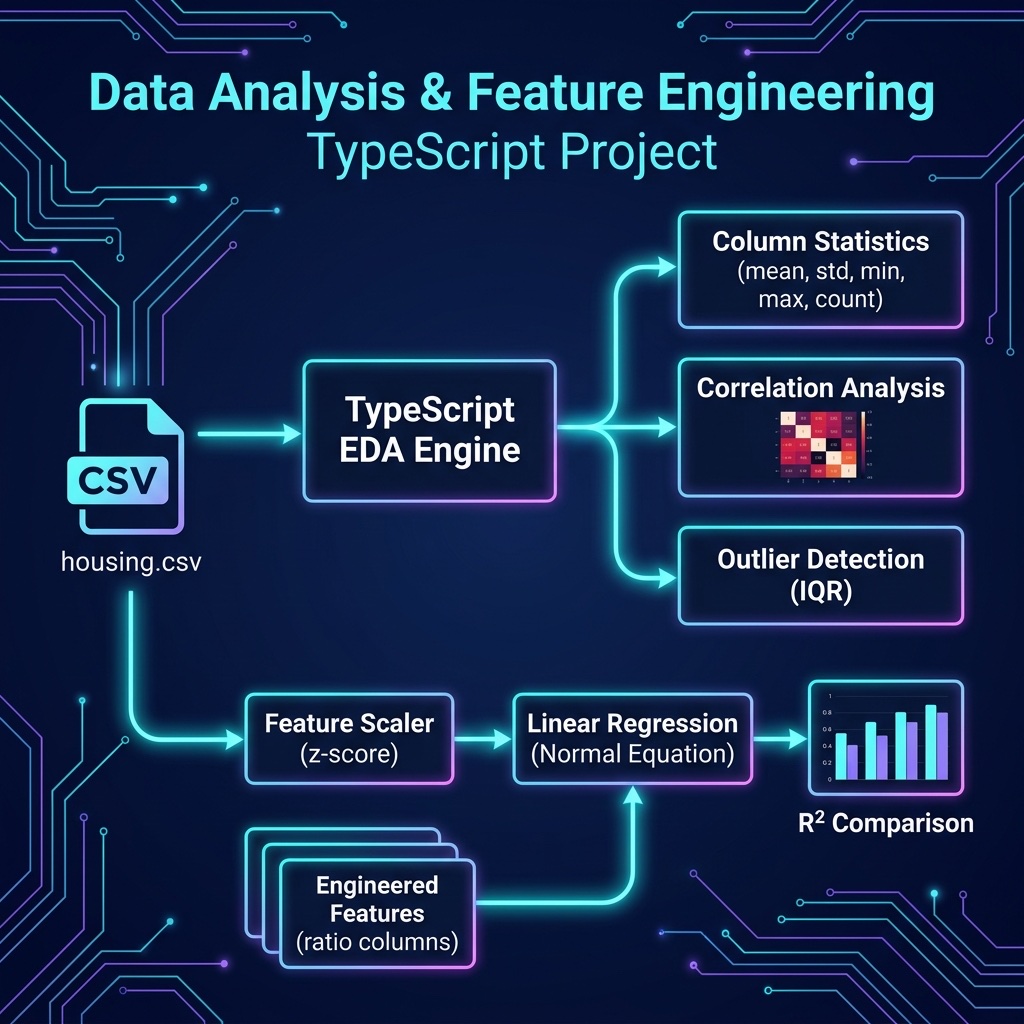 Architecture diagram for EDA and feature engineering pipeline