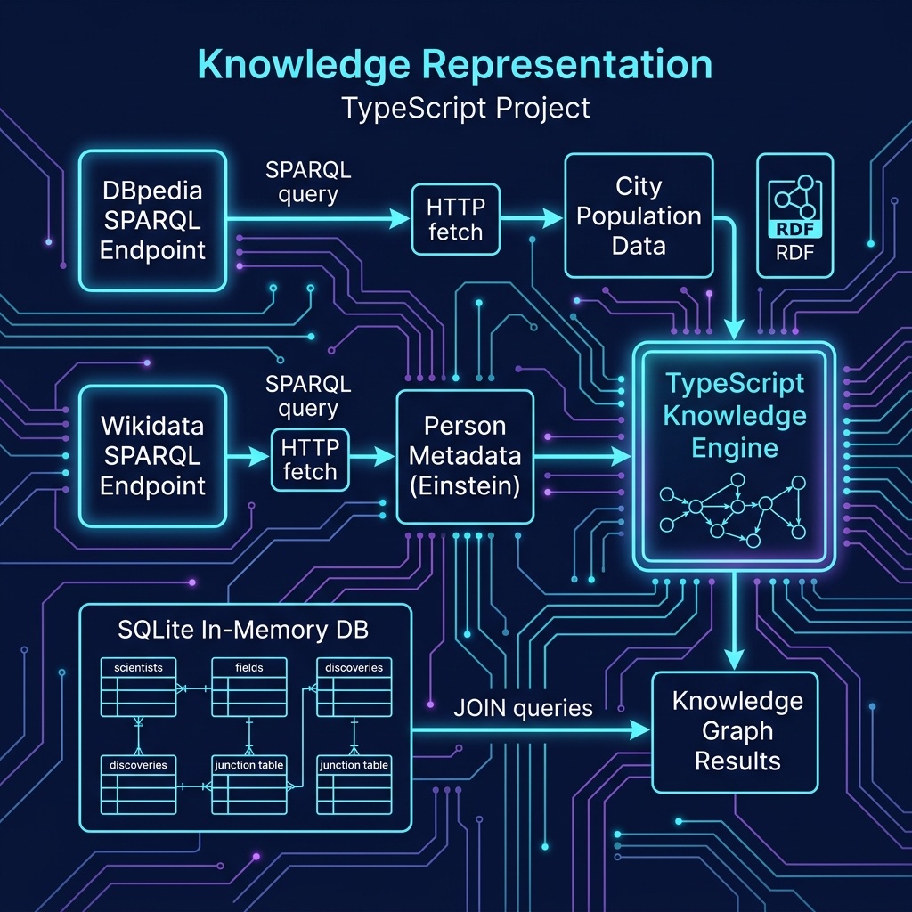 Architecture diagram for knowledge representation using SPARQL endpoints and SQLite