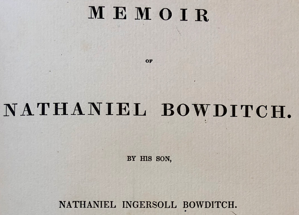 Nathaniel Bowditch Memoir