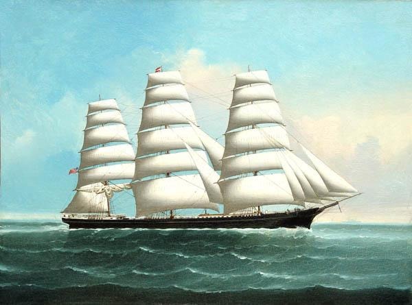 Portrait of an American clipper ship